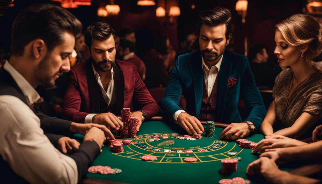 canlı blackjack oynanan bir masa